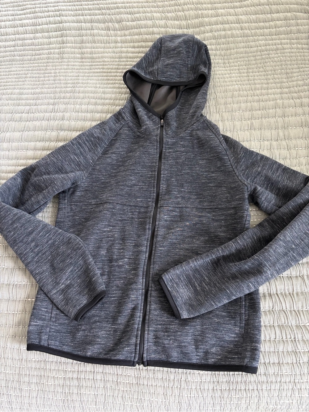 Kids Uniqlo XS Gray Thermal Zip Up with Hood